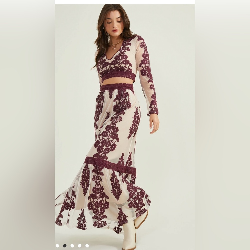 NWT Maude Floral Maxi Skirt Small #065 0925 (List for bottom only) - Picture 2 of 12